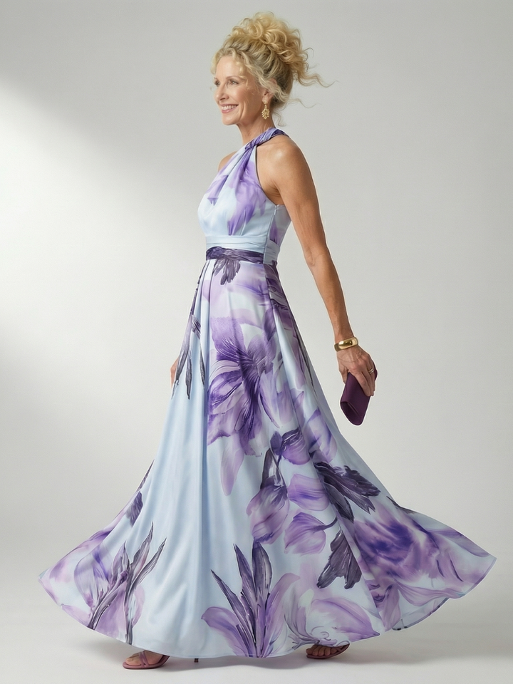 Anthea | Floral Halterneck Maxi Dress