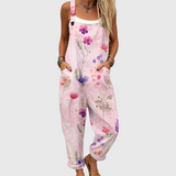 Magdalen | Relaxed Floral Dungaree Jumpsuit