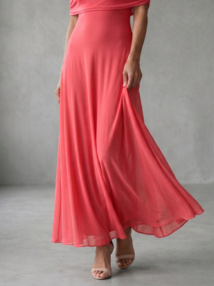 Nerissa | Off-Shoulder Draped Midi Dress