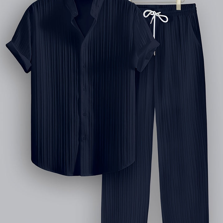 Nathan | Relaxed Stand-Collar Two-Piece Set