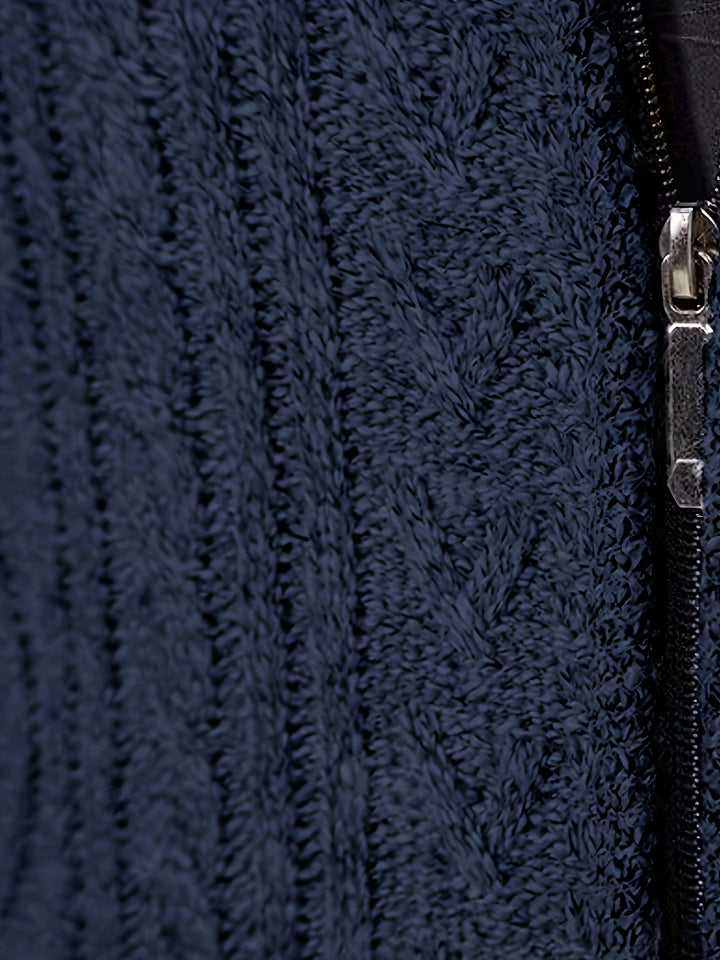 Alistair | Textured Full-Zip Cardigan