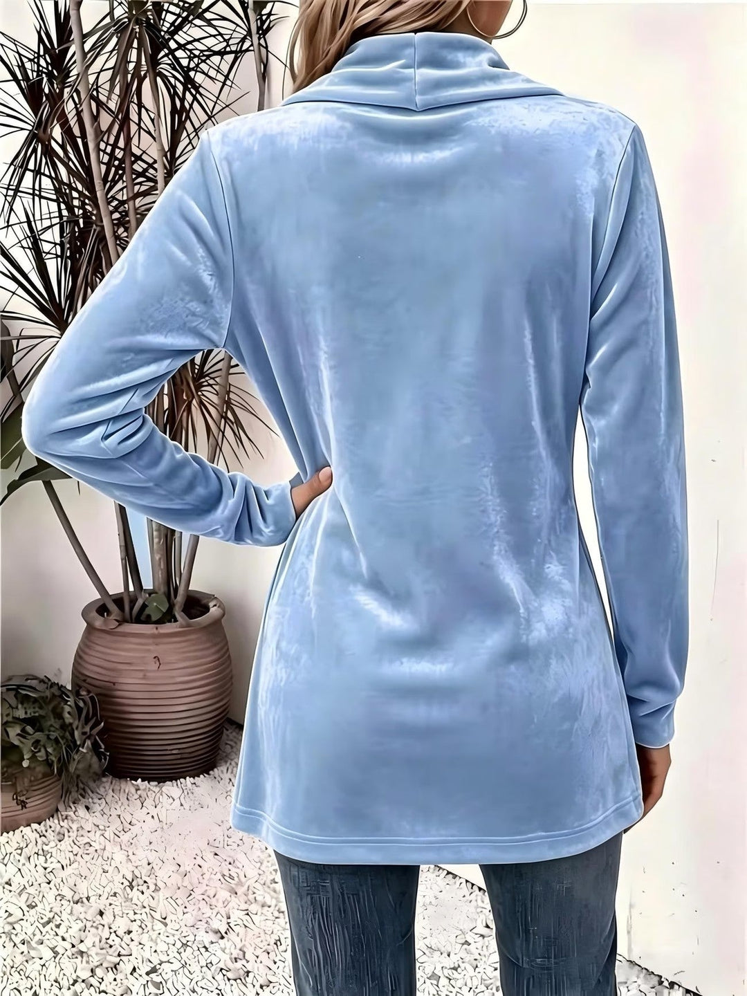 Juno | Soft Draped Button-Tab Blazer