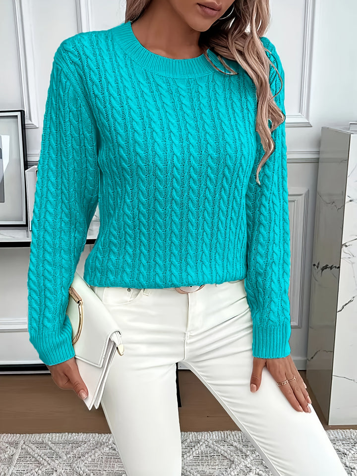 Maeve | Cable-Knit Round Neck Jumper