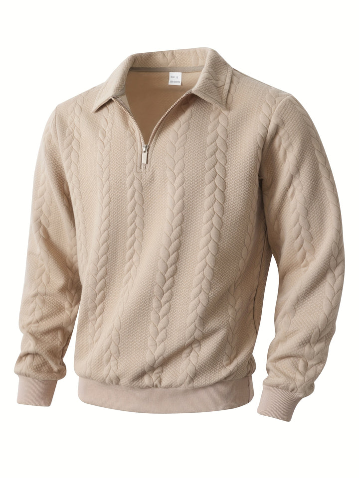 Harvey | Textured Half-Zip Pullover