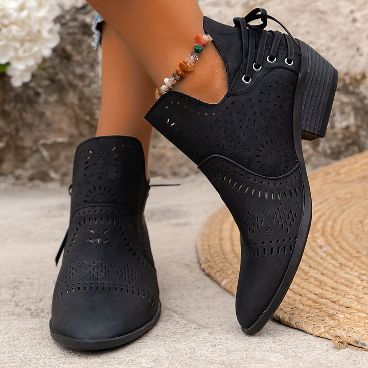 Matilda | Laser-Cut Ankle Boots
