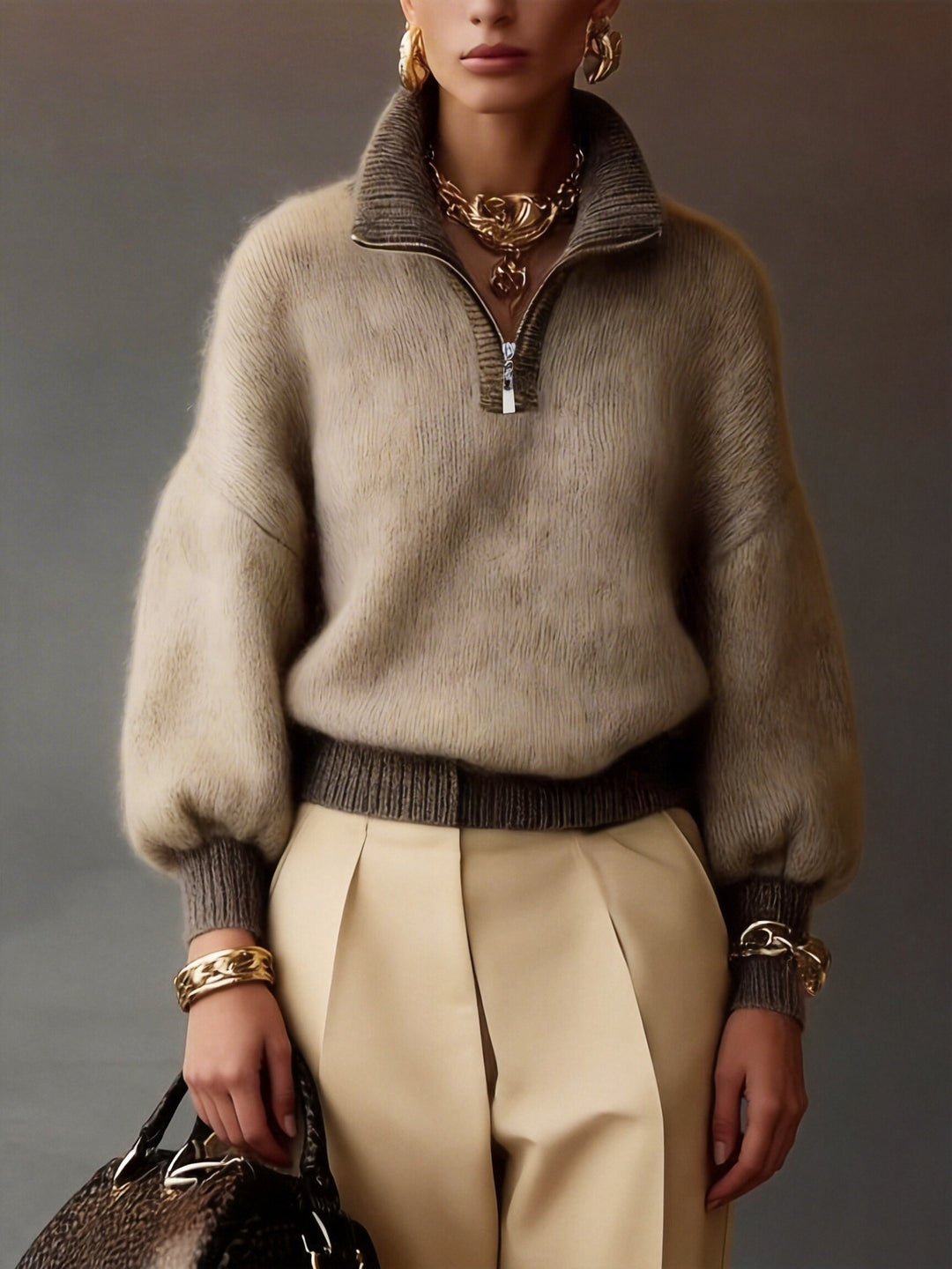 Cara | Relaxed Half-Zip Sweater