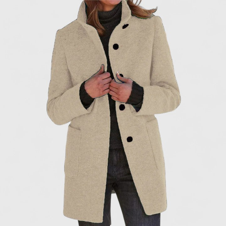 Vivienne | Refined Stand-Collar Coat