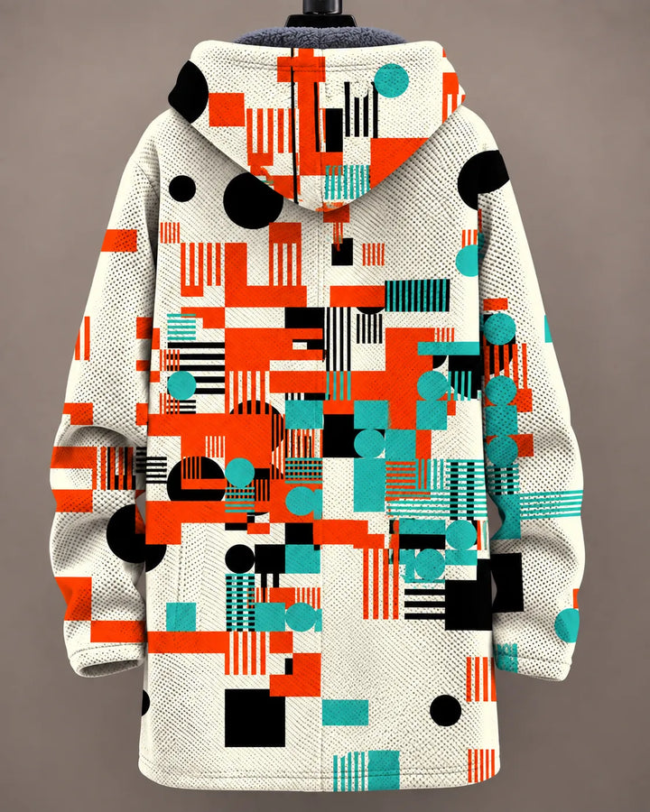 Malcolm | Bold Geometric Hooded Jacket