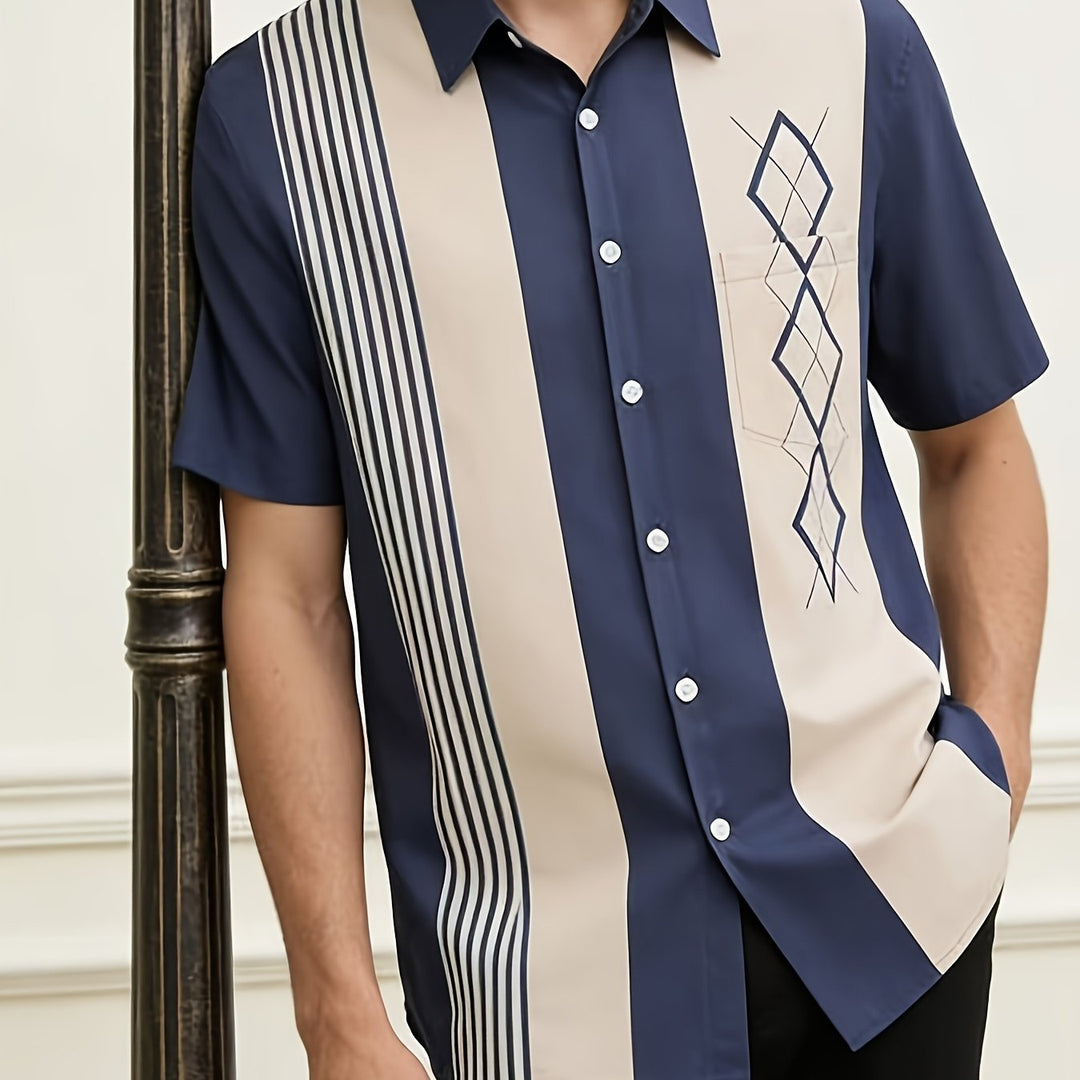 Conrad | Panelled Short-Sleeve Shirt