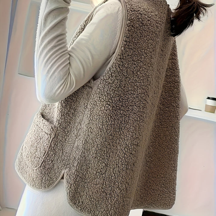 Roxanne | Textured Button-Front Gilet
