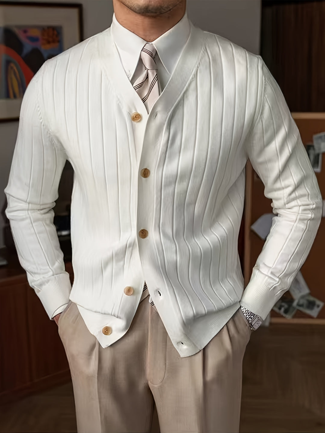 Chester | Ribbed Button-Up Cardigan