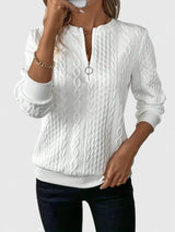 Celeste | Textured Quarter-Zip Sweater
