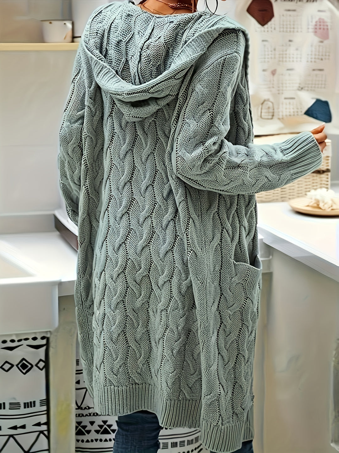 Rosanna | Longline Cable-Knit Cardigan