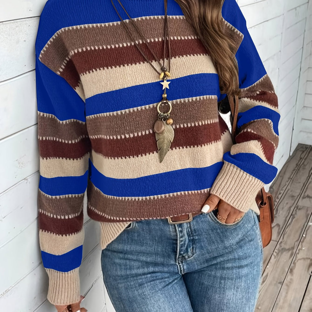 Isla | Striped Round-Neck Jumper
