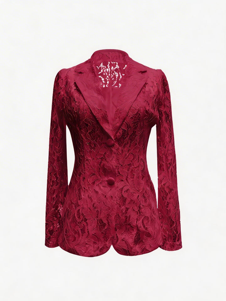Genevra | Floral Openwork Blazer