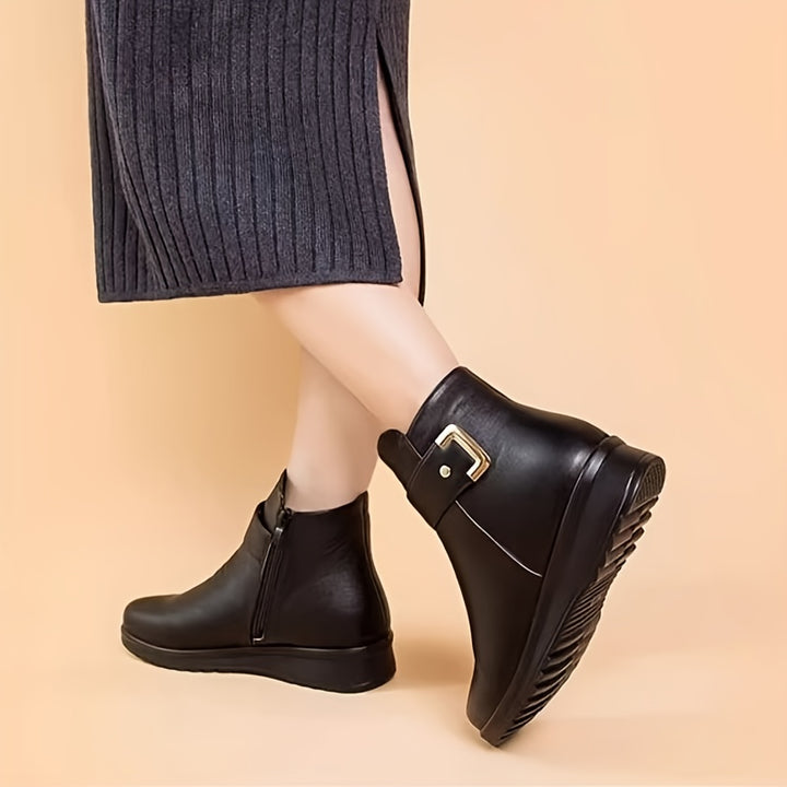 Fiona | Cosy Buckle Ankle Boots