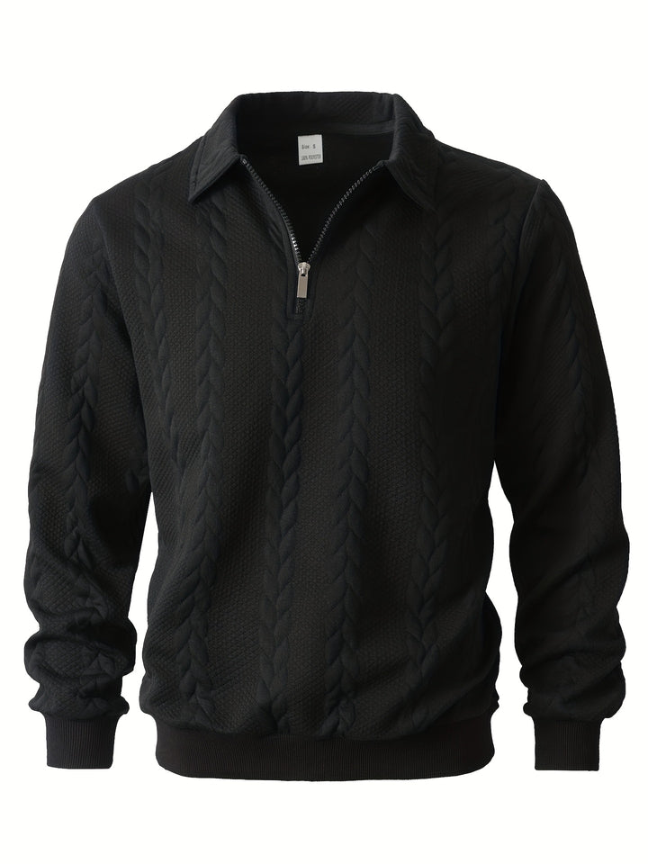 Harvey | Textured Half-Zip Pullover