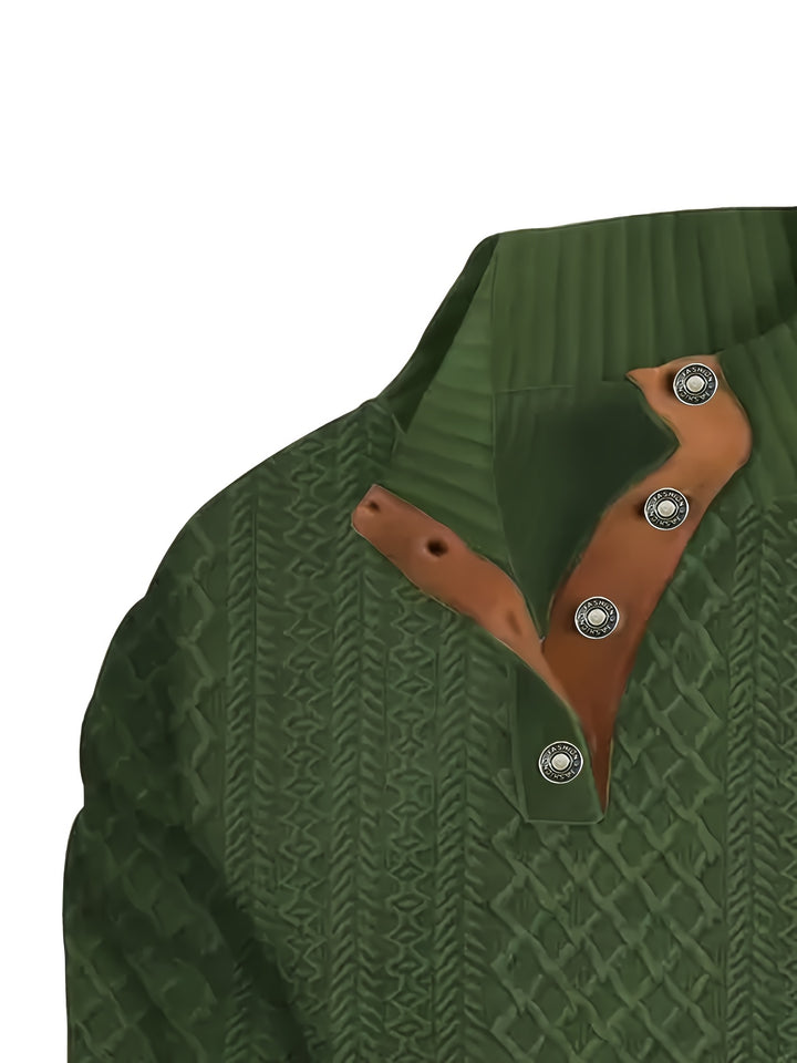 Donovan | Textured Stand-Collar Jumper