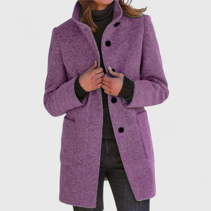 Vivienne | Refined Stand-Collar Coat