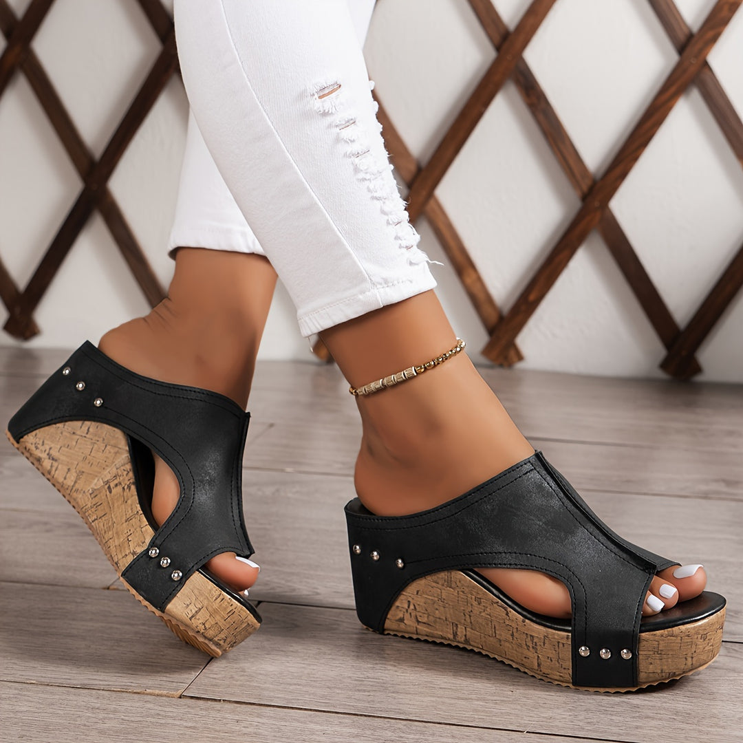 Marlow | Retro Platform Wedge Sandals