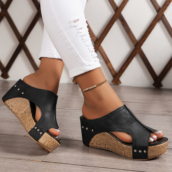 Marlow | Retro Platform Wedge Sandals