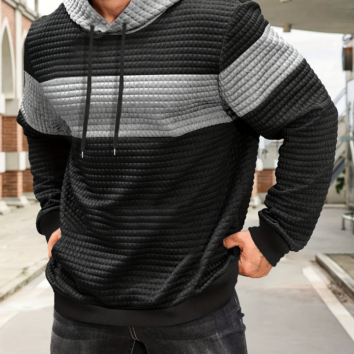 Jasper | Textured Colour-Block Hoodie