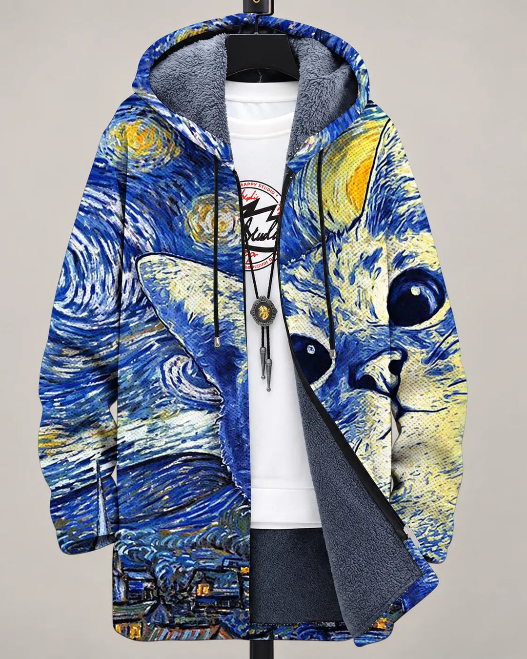 Harlan | Patterned Hooded Jacket