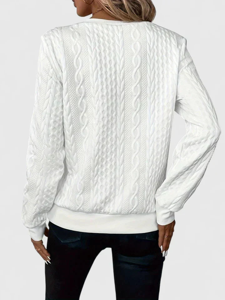 Celeste | Textured Quarter-Zip Sweater