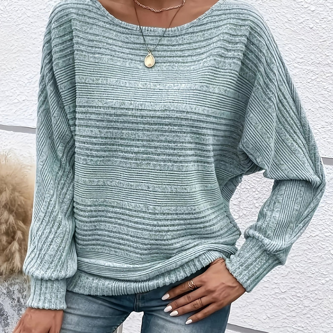 Sylvie | Relaxed Ribbed Batwing Top
