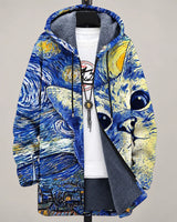 Emmett | Starry Night Cat Hooded Jacket