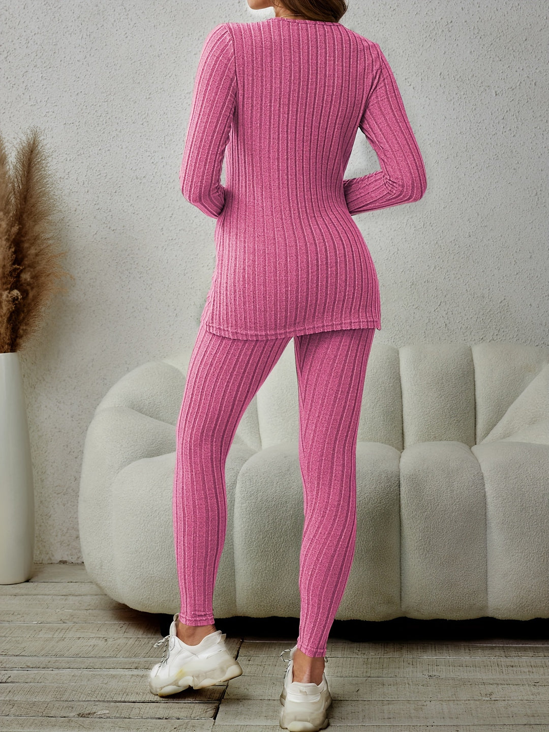 Marguerite | Ribbed Loungewear Two-Piece Set