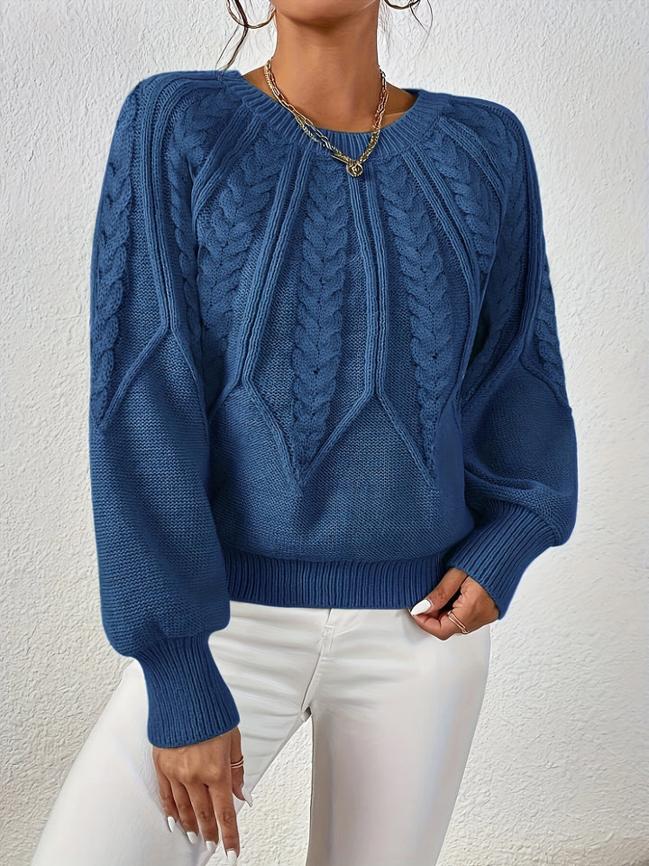 Fiona | Cable-Knit Round-Neck Sweater