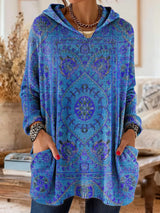 Melanie | Relaxed Patterned Hooded Hoodie