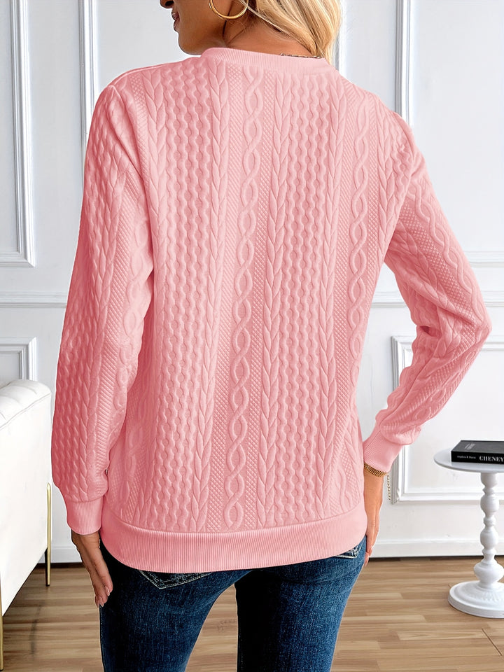 Elise | Textured Half-Zip Pullover