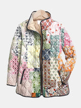 Ruth | Patchwork Print Quilted Jacket