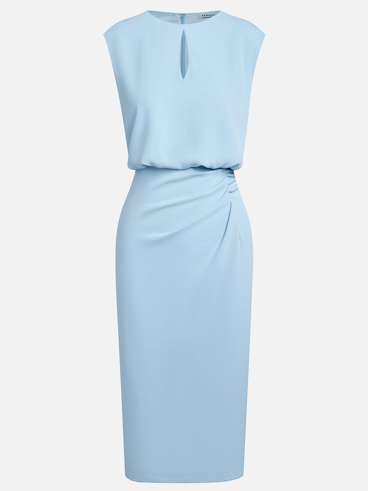 Joanna | Draped Keyhole Dress
