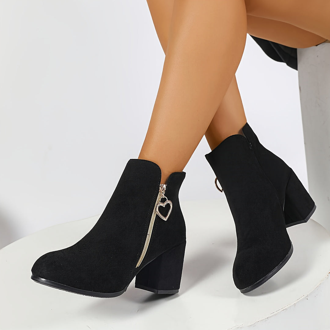 Estelle | Elegant Chunky-Heel Ankle Boots