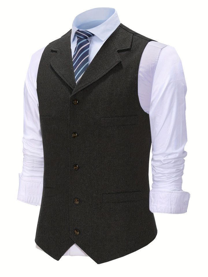 Grayson | Tailored Herringbone Waistcoat