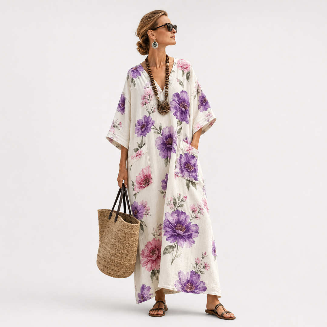 Marjorie | Flowing Floral Kaftan
