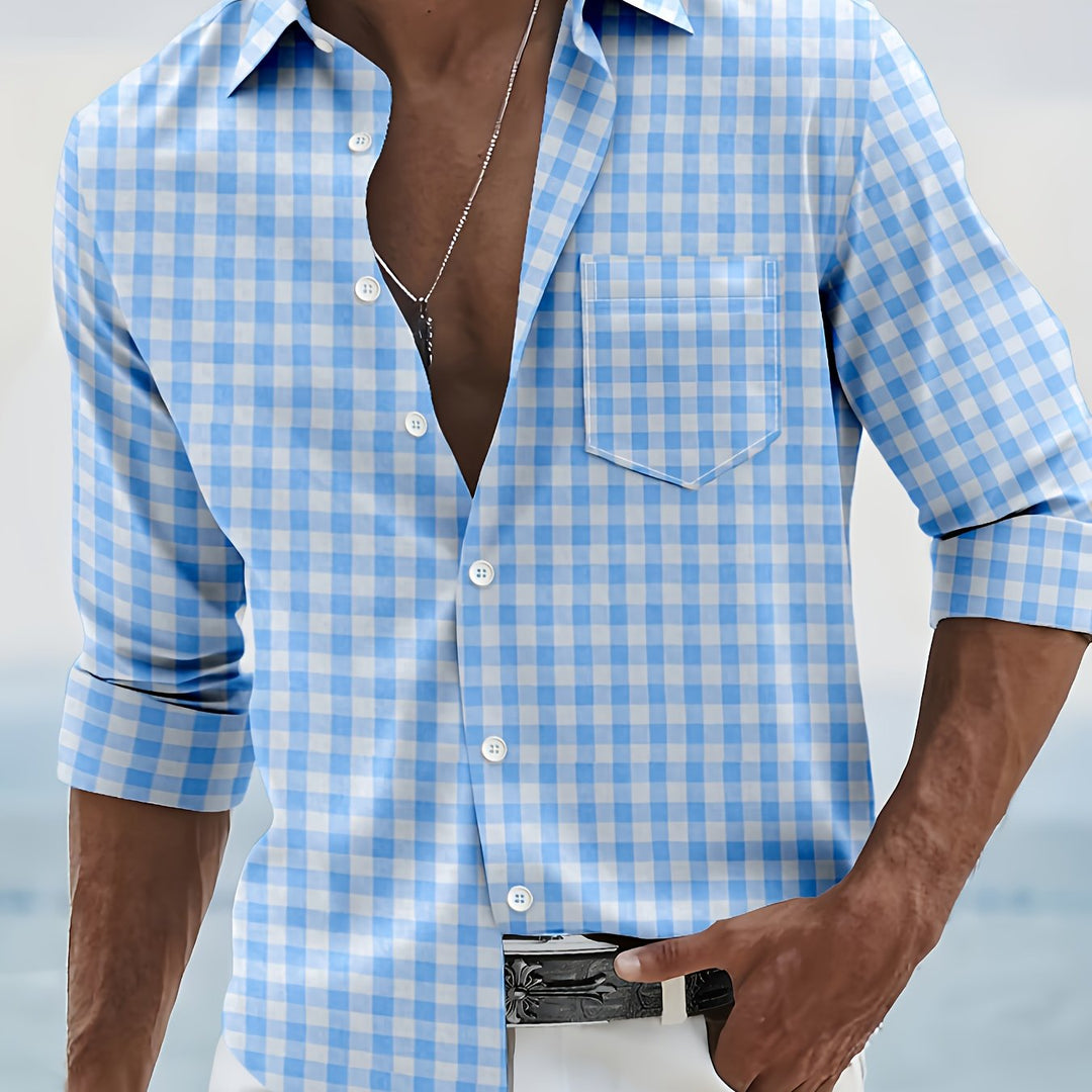 Miles | Gingham Check Long Sleeve Shirt