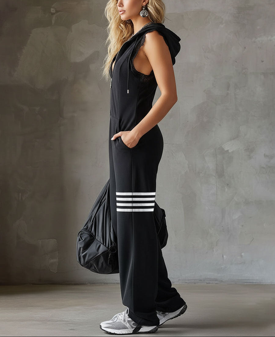 Elena | Hooded Sporty Jumpsuit