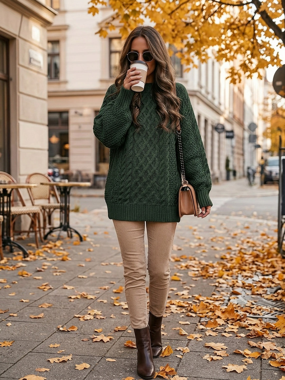 Elowen | Textured Cable-Knit Jumper Dress