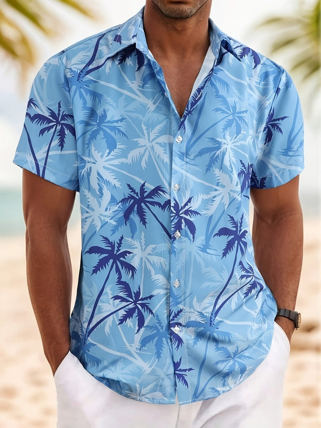 Ellis | Tropical Print Short-Sleeve Shirt