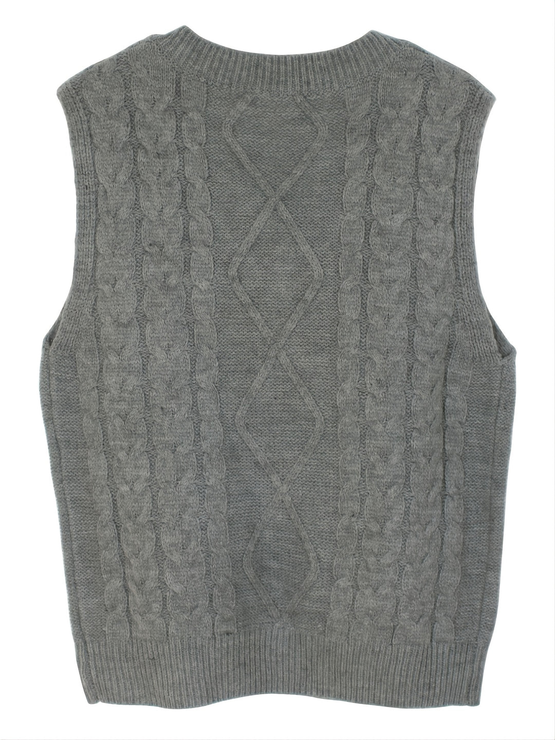 Vivian | Cable-Knit V-Neck Sweater Vest