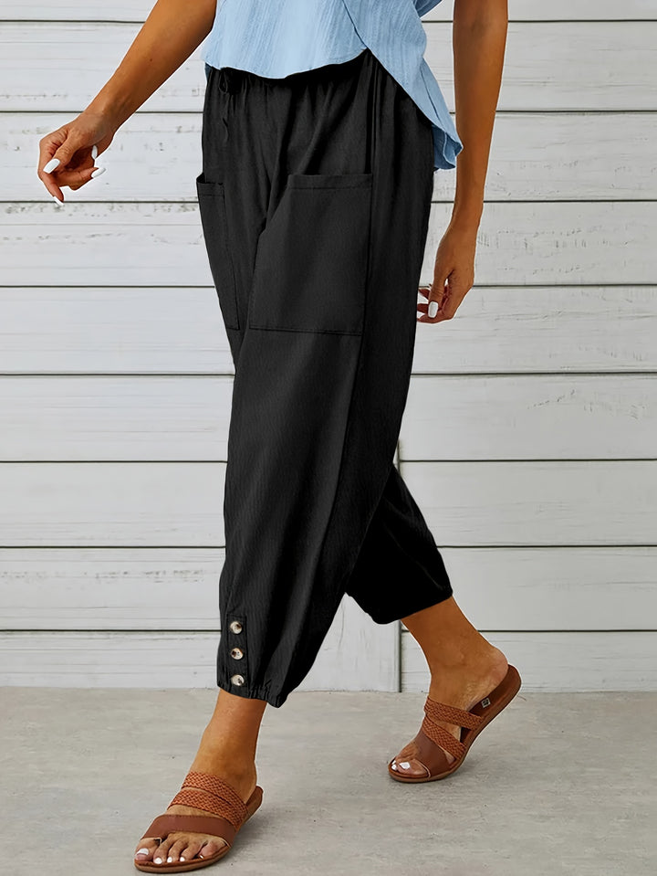 Colleen | Relaxed Drawstring Capris