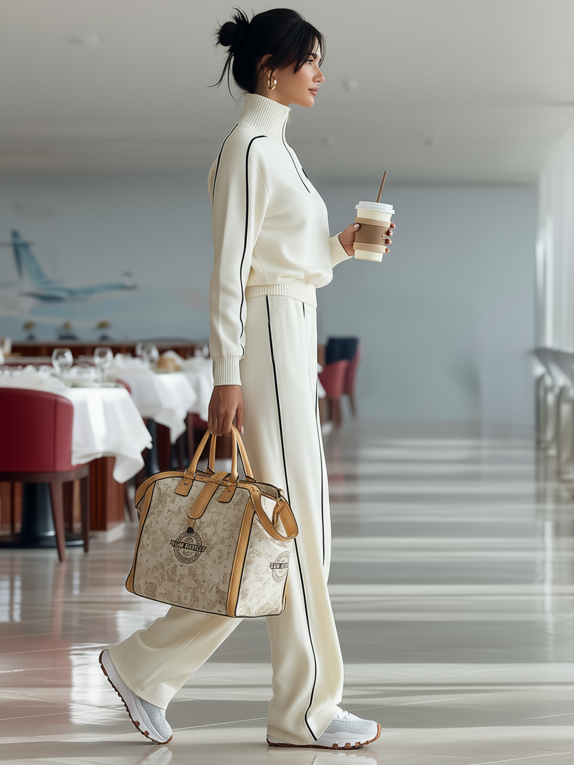 Rosamund | Refined Zip-Neck Two-Piece Set