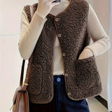 Roxanne | Textured Button-Front Gilet