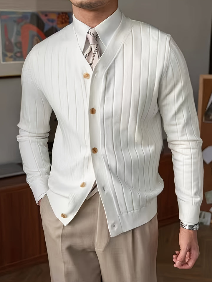 Chester | Ribbed Button-Up Cardigan