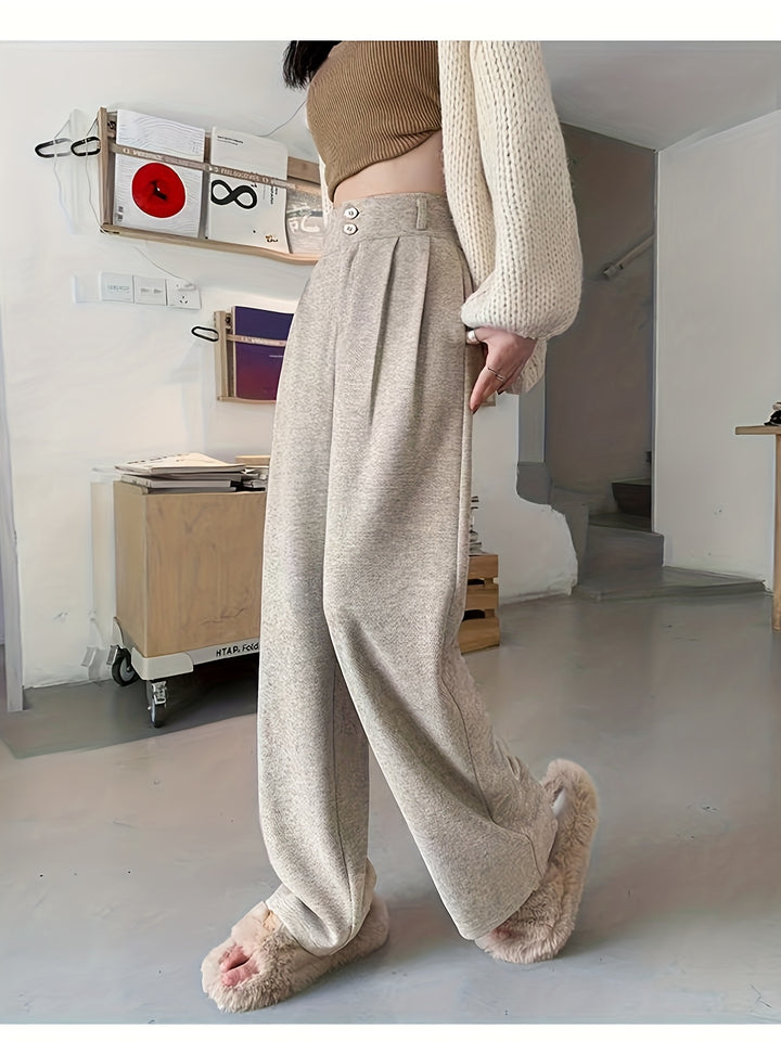 Greta | Tailored High-Waisted Wide-Leg Trousers