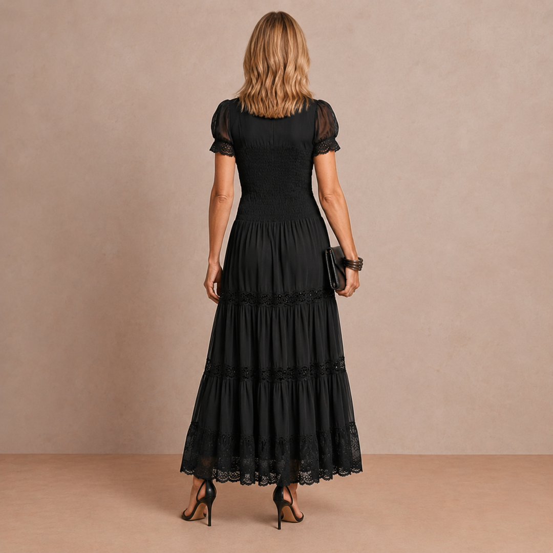 Adelina | Tiered Lace Maxi Dress